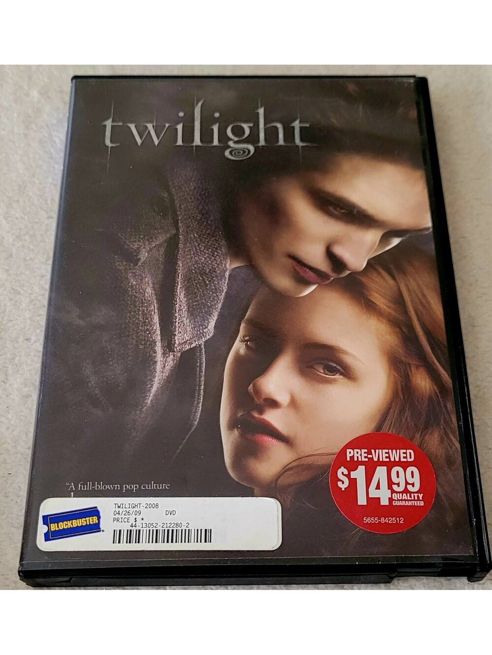 Block Buster Rental Twilight [ DVD, 2009 ] Robert Pattinson Kristen Stewart